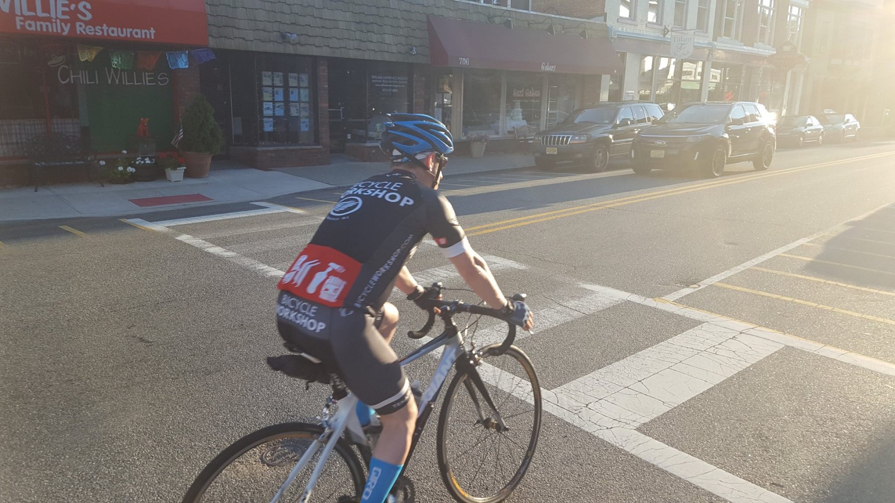 David Schwartz hammered the Main Street climb in Boonton -- a highlight of the ride.
